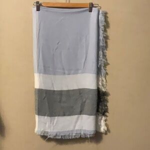Elegant Blue and Gray Women's Scarf